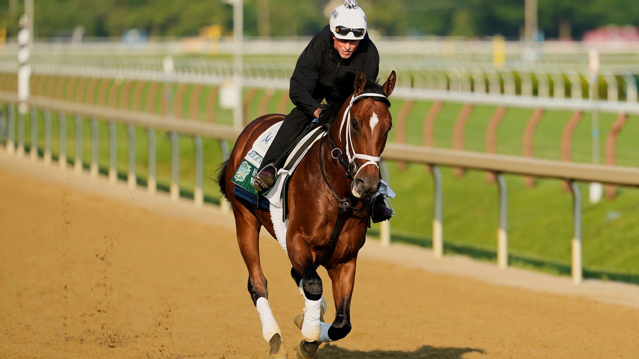 Journalism trains on Thursday morning at Saratoga Race Course
