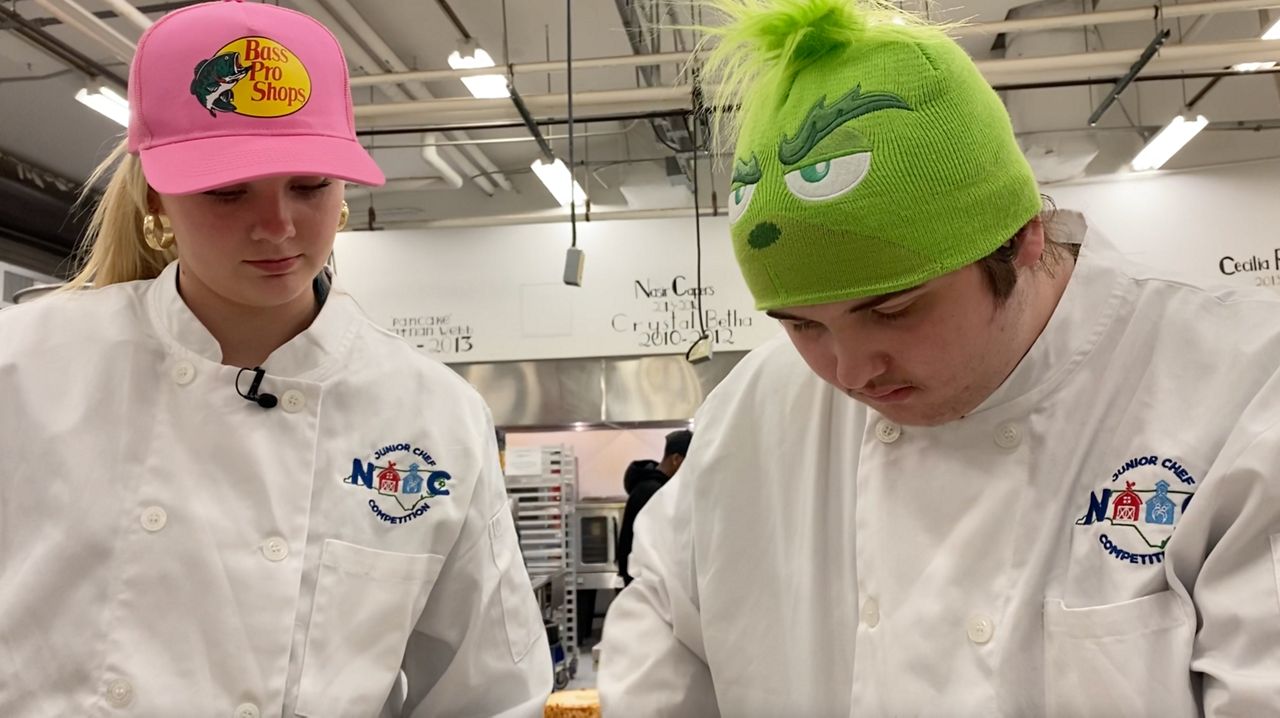 Kendall Keaton and Alex Demaeyer are part of the Northern High School Jr. Chef Team.