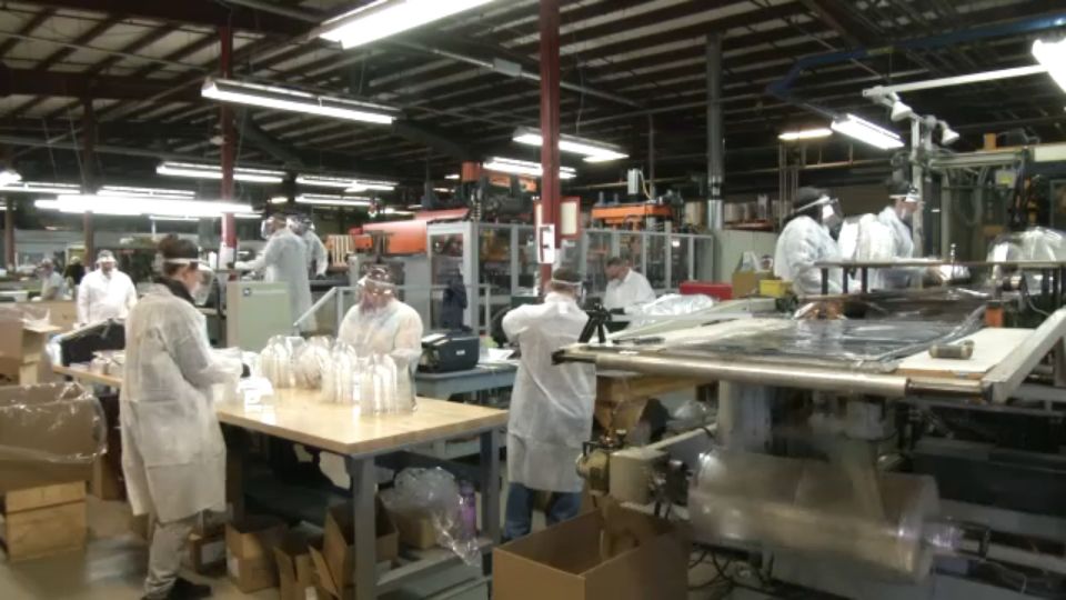 Jamestown Plastics Manufacturing Plastic Face Shields