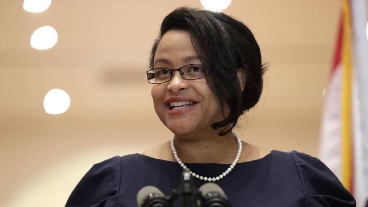 Renatha Francis smiles as she speaks during a news conference, Tuesday, May 26, 2020, at the Miami-Dade Public Library in Miami. Florida Gov. Ron DeSantis has appointed Francis to the Florida Supreme Court. The Republican governor announced Francis’ appointment to the conservative-controlled Supreme Court at a news conference in West Palm Beach on Friday, Aug. 5, 2022. (AP Photo/Wilfredo Lee)