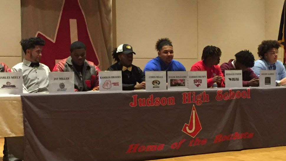 Judson High School athletes make their commitments on Tuesday, Feb. 7.