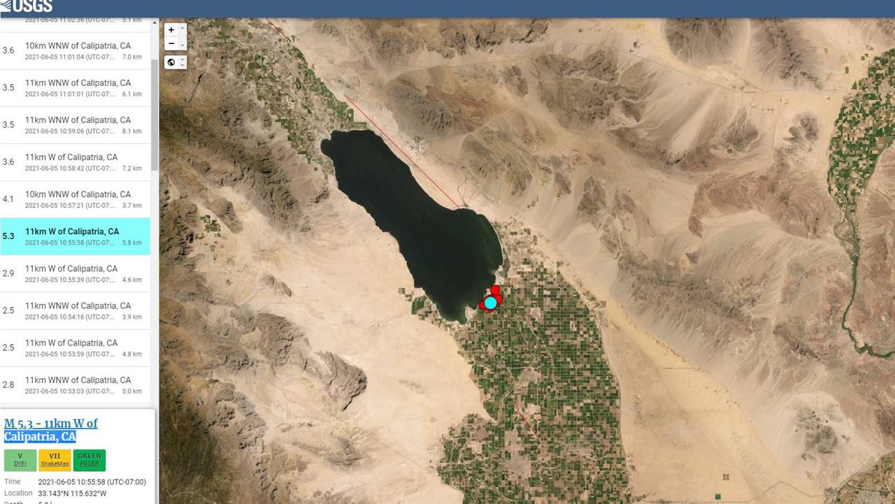Magnitude 5.3 earthquake jolts Salton Sea area - Vimarsana News