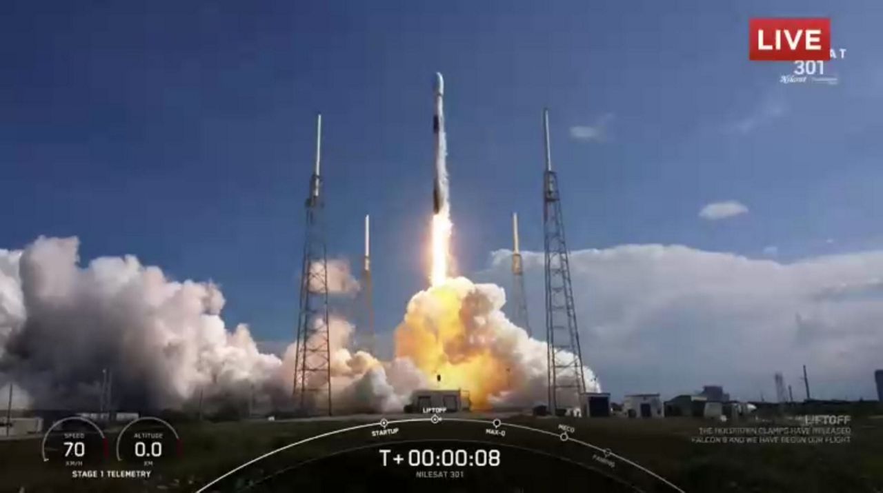 SpaceX's Nilesat 301 launch went off successfully Wednesday evening despite some bad weather moving through the area. 
