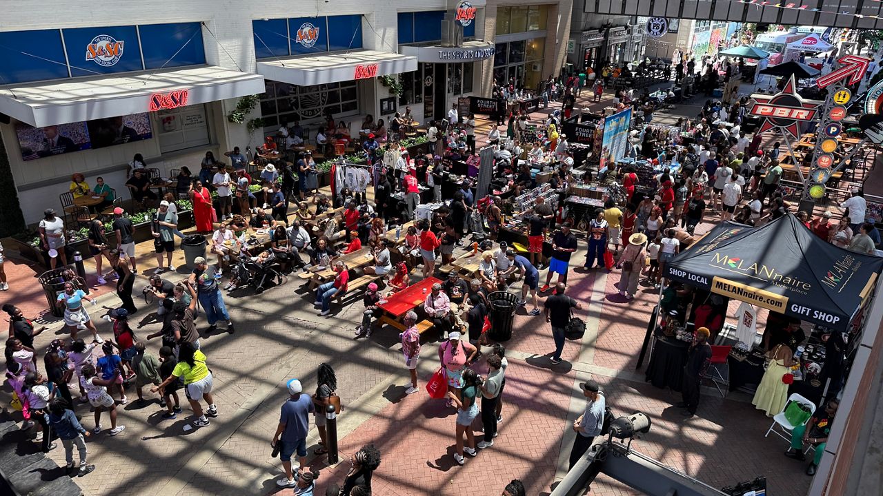 Black entrepreneurs gather at Louisville's Fourth Street to celebrate Juneteenth