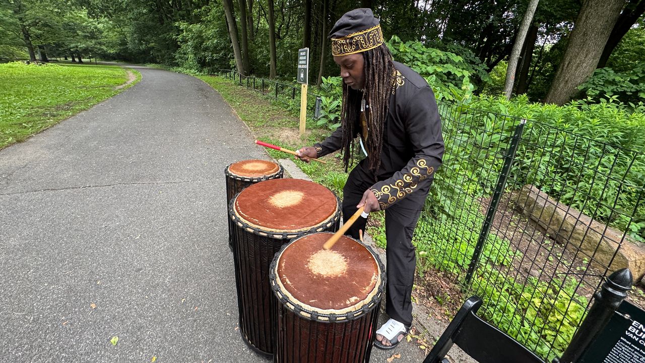 The celebration is a partnership between the Van Cortlandt Park Alliance and the Bronx Arts Ensemble and includes a variety of musical sounds. (Spectrum News NY1/Roger Clark)