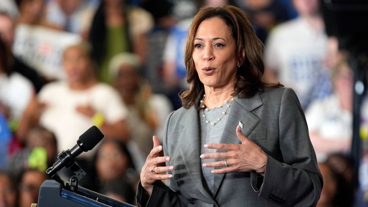 Vice President Kamala Harris speaks at a campaign event in Greensboro, N.C., Thursday, July 11, 2024. (AP Photo/Chuck Burton)