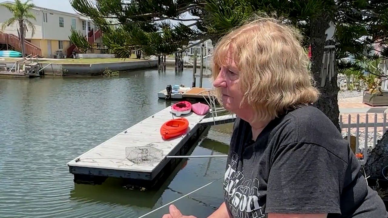 Kate Mullin evacuated during Hurricane Helene (Courtesy: Calvin Lewis / Spectrum News)