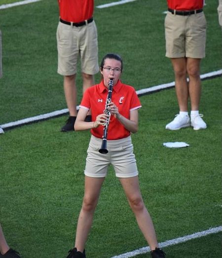 Katie Anderson performs with the University of Cincinnati marching band (Provided: Katie Anderson)