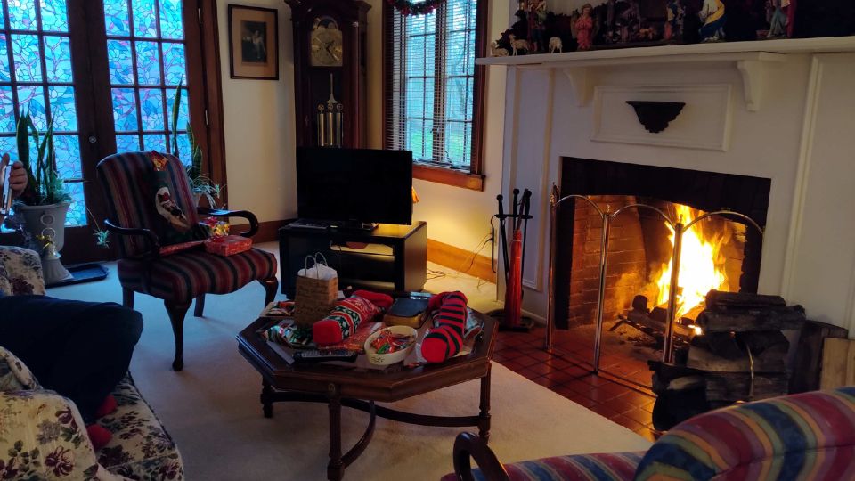Fireplace inside a living room