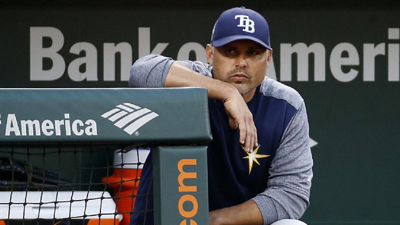 Tampa Rays manager Kevin Cash was also suspended for one game, which he will serve tonight in the finale of the three-game series. (File Image)