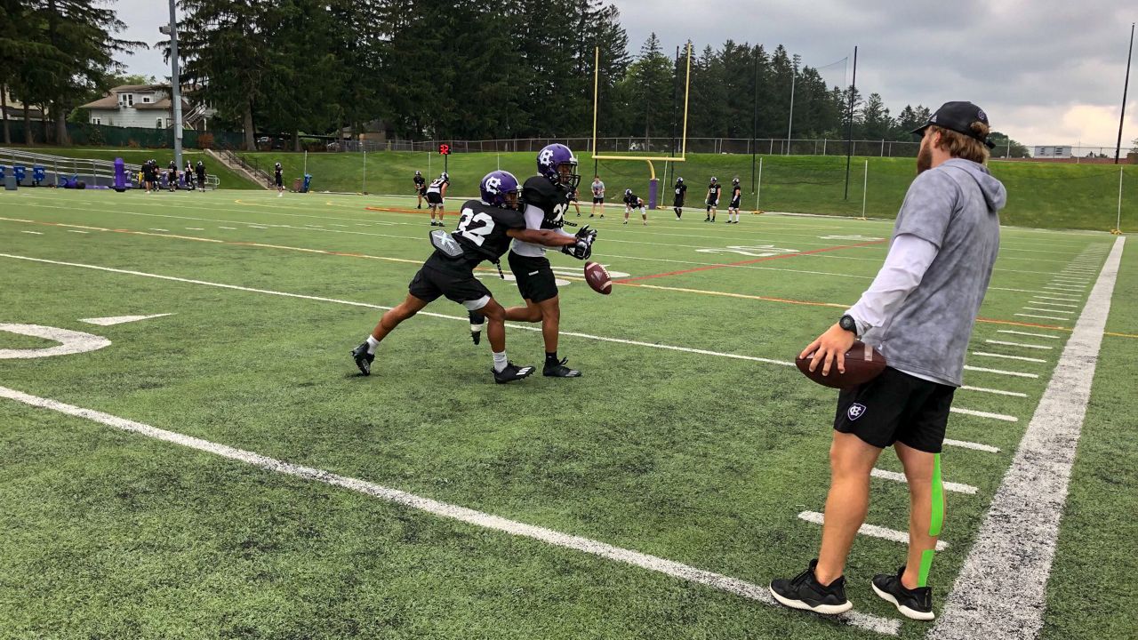 Holy Cross Football team is pumped to be back in camp