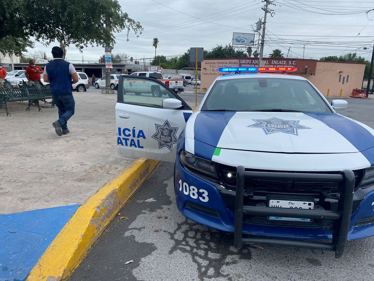Tamaulipas State Police at the Plaza de la República  square in Reynosa, Mexico. (Spectrum News 1/Adolfo Muniz)