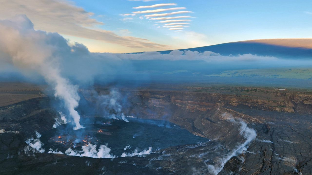 Kilauea summit on Feb. 2, 2023. (Photo courtesy of USGS by K. Lynn)