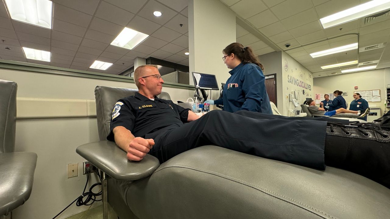 Kentucky Blood Center transporting blood to the field