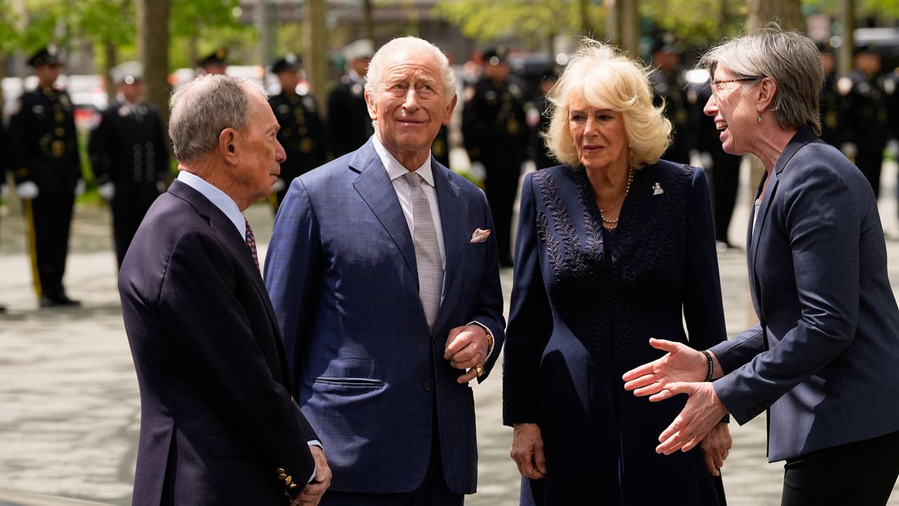 King Charles III and Queen Camilla visit 9/11 Memorial