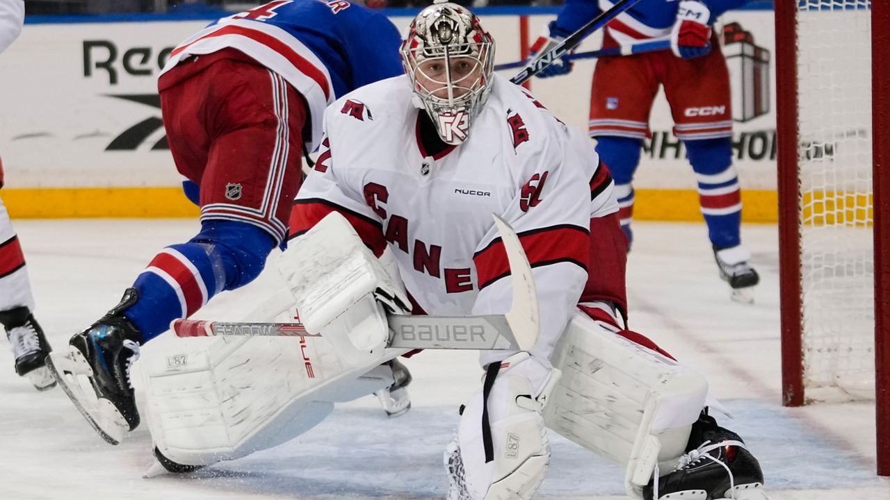 Kochetkov assists on 2 goals, stops 22 shots as Hurricanes beat Rangers 3-1