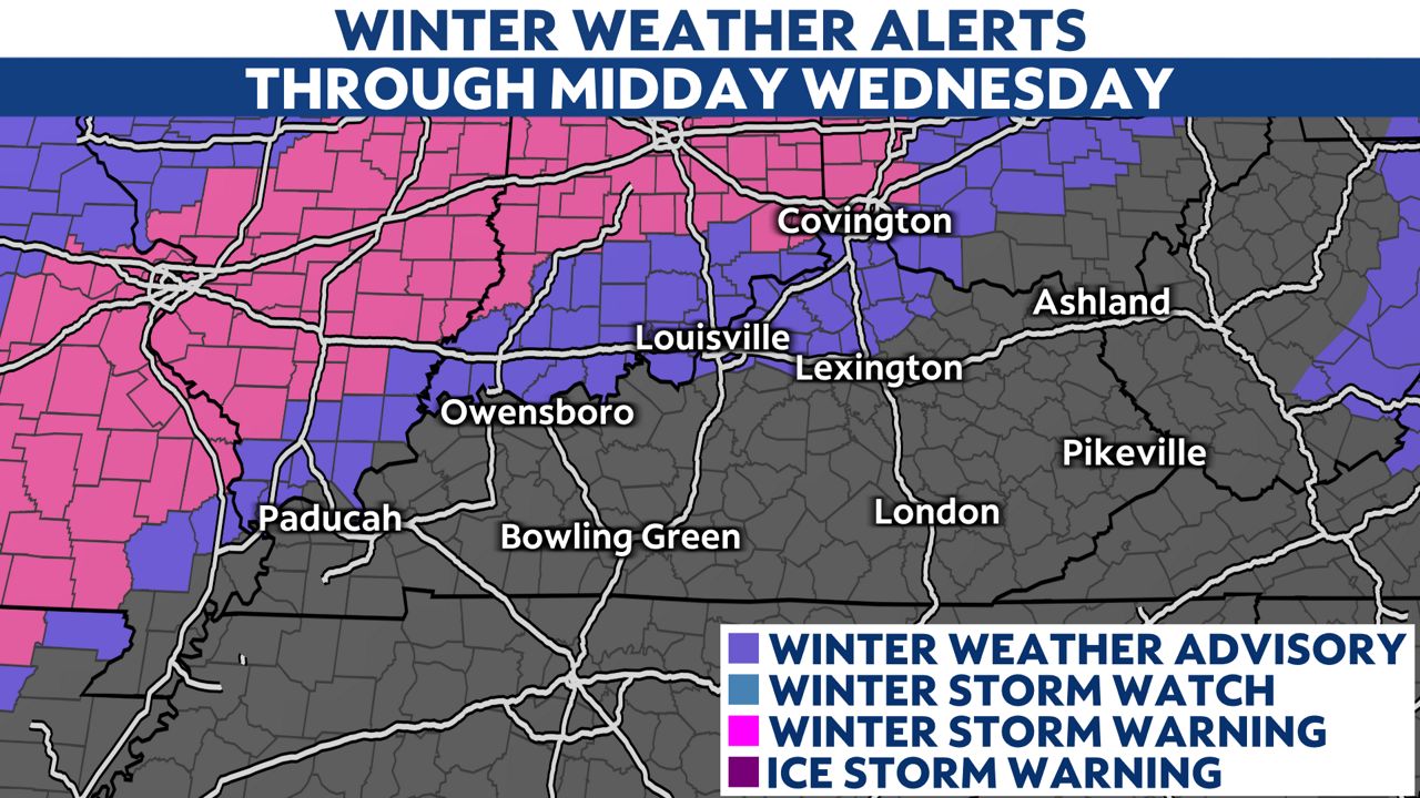 Winter weather arrives overnight for parts of Kentucky