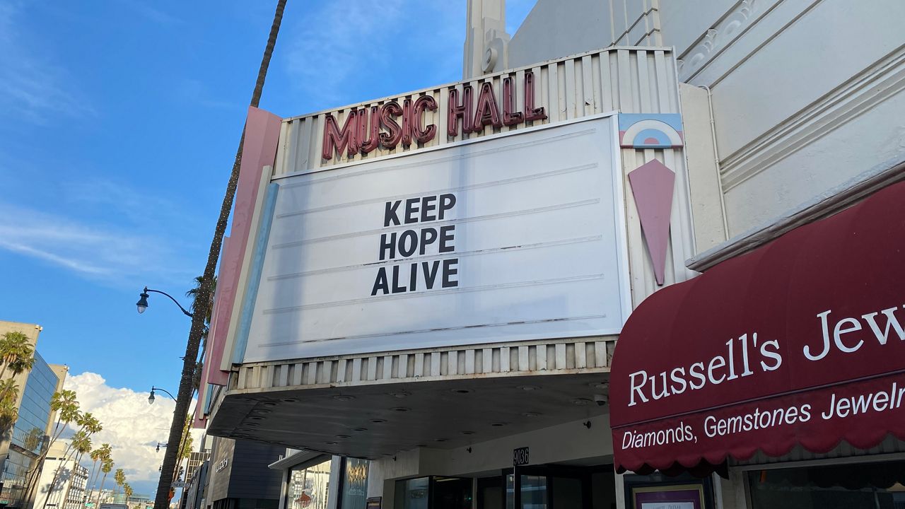 Lumiere Cinemas, an independently-owned art house theater in Beverly Hill's Music Hall cineplex, has been fighting to keep the lights on since the pandemic hit. (Spectrum News/David Mendez)