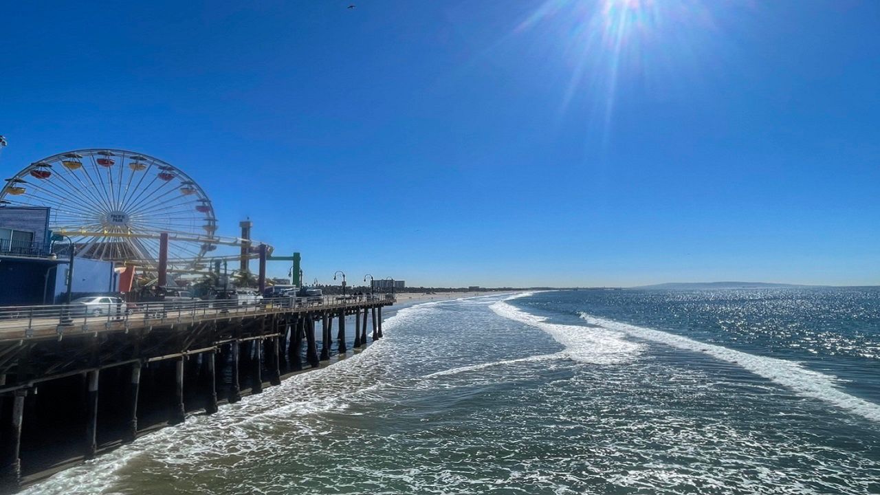 Beach water temperatures are much slower to react to air temperature fluctuations