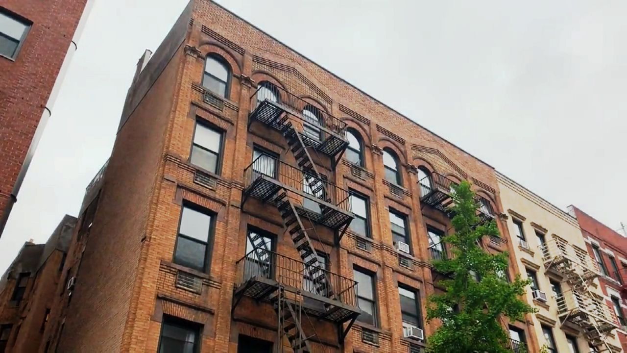 woman falling from building