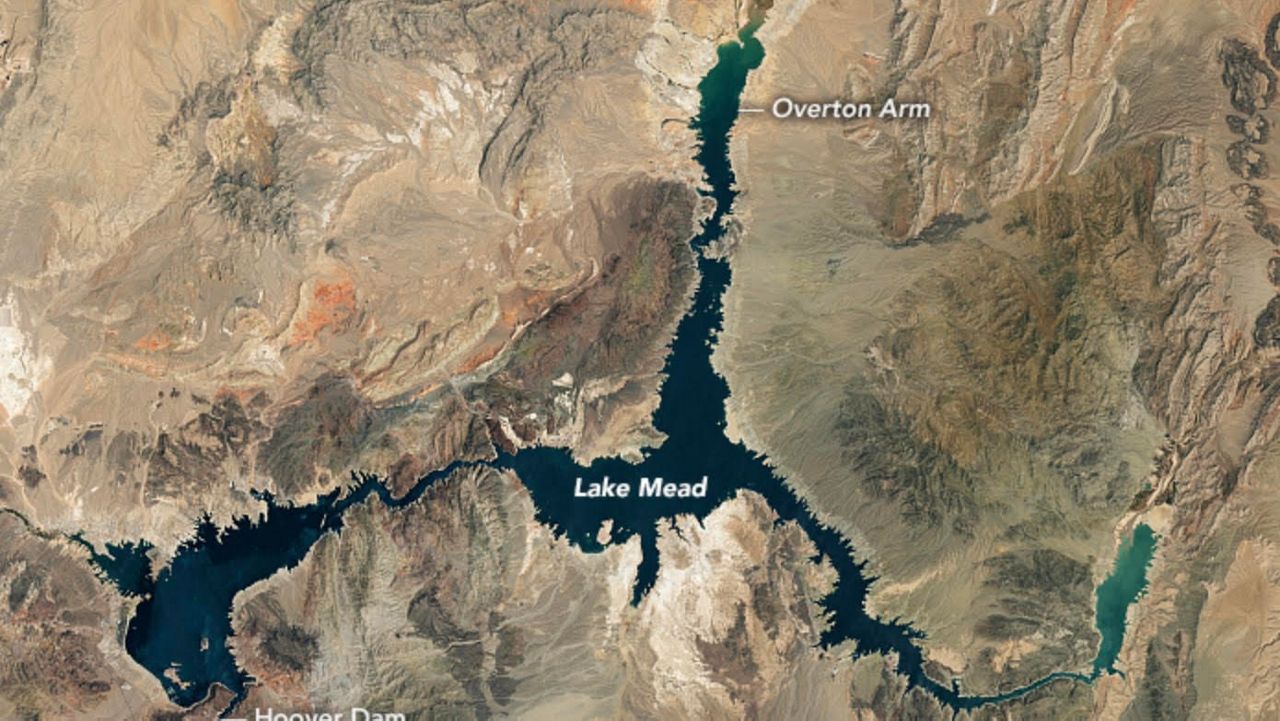 Lake Mead is at its lowest level since 1937. (Courtesy NASA)