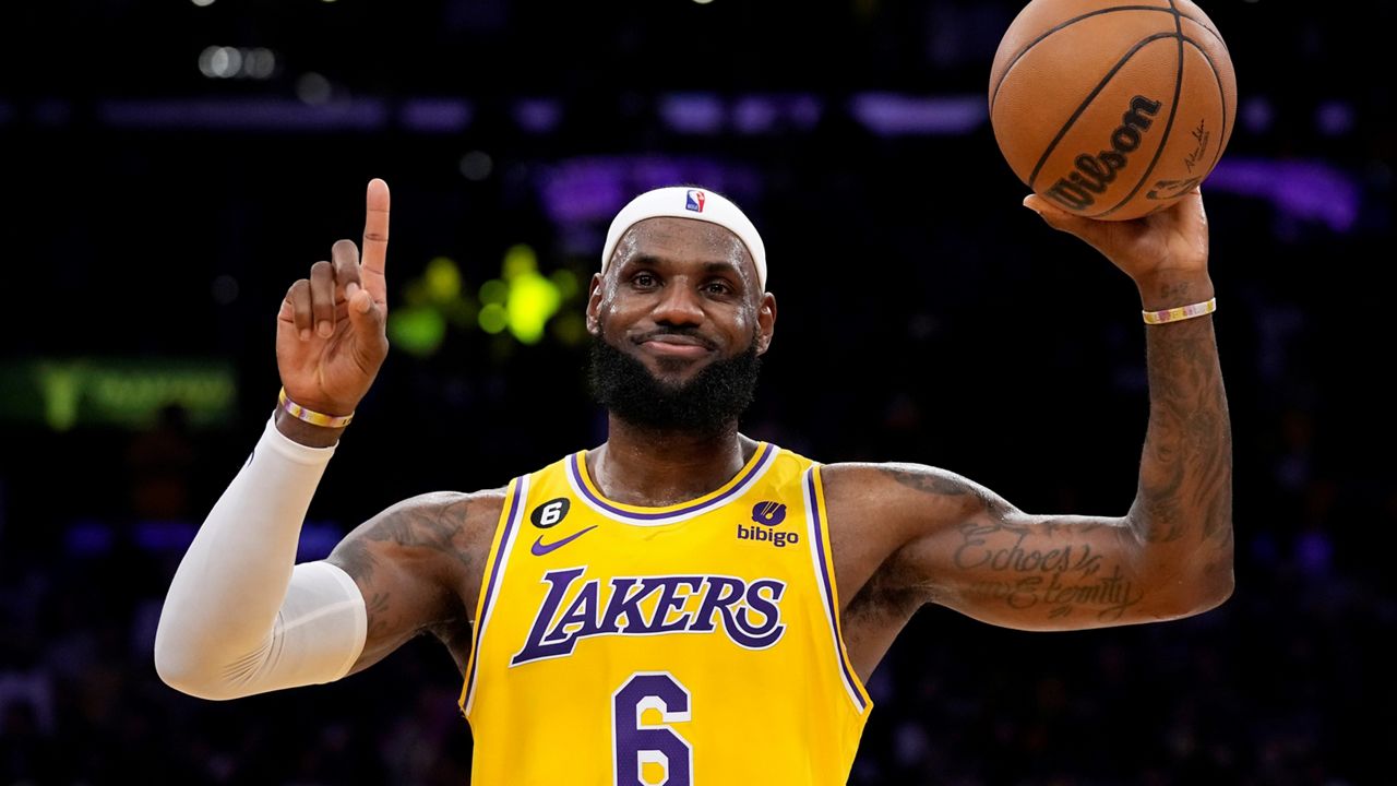 Why is LeBron James wearing the No.6 jersey with the LA Lakers