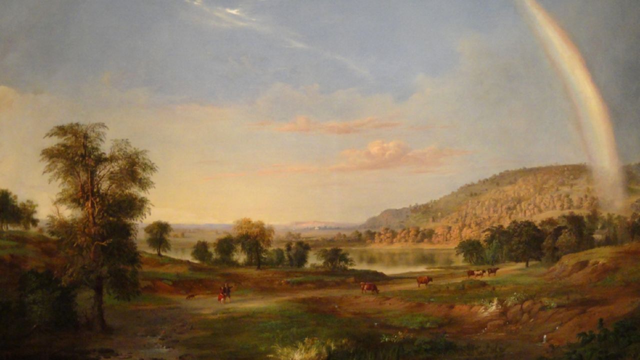 Landscape with Rainbow painting by Robert S. Duncanson