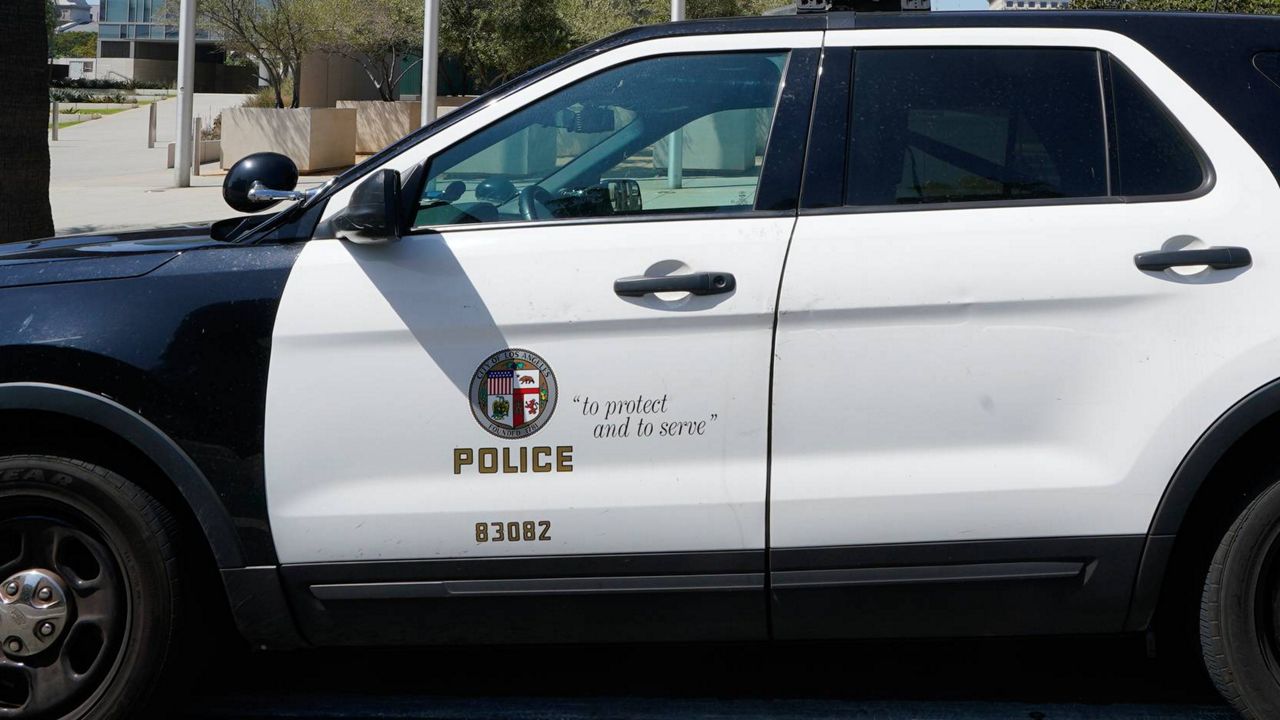 A Los Angeles Police Department vehicle (AP Photo/Damian Dovarganes)