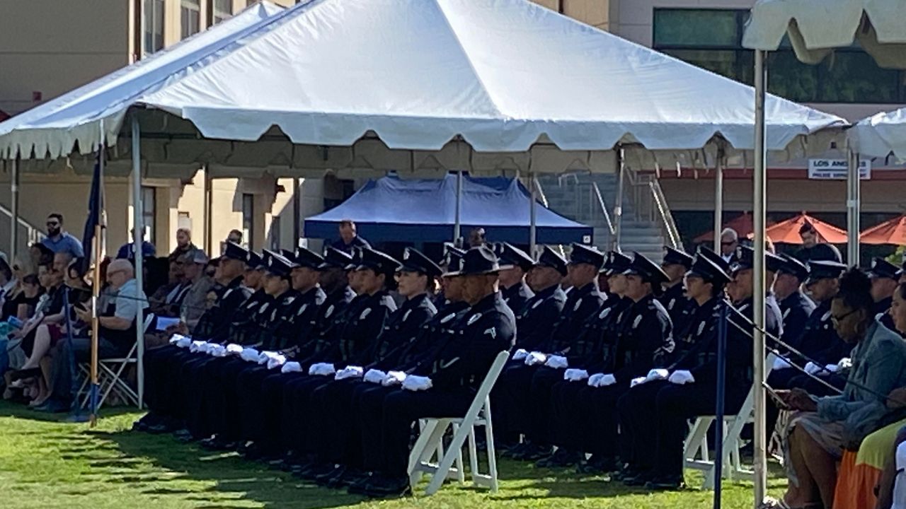 The Los Angeles Police Academy graduation. (Spectrum News/Susan Carpenter)