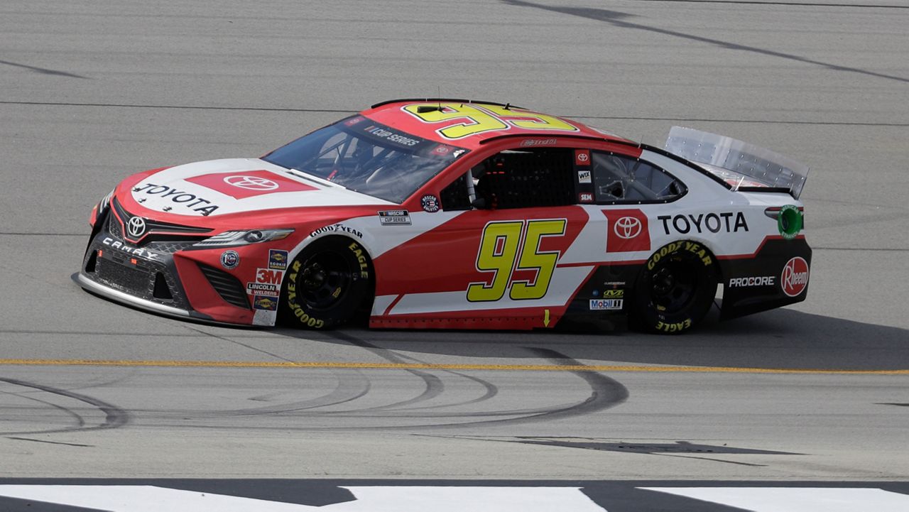 Christopher Bell (95) during a NASCAR race 