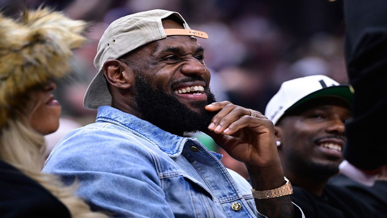 LeBron James attends Game 4