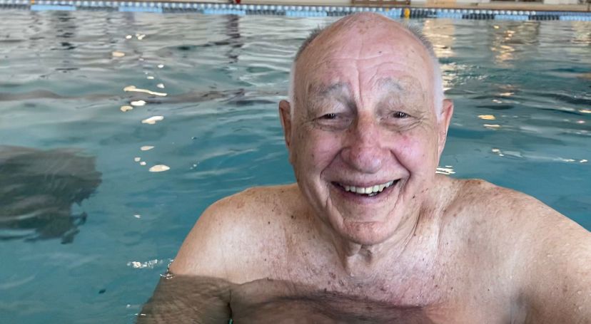 Lee Rea participates in class at YMCA
