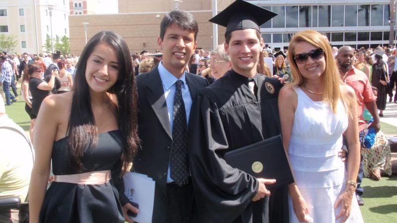 Leonardo Sanchez (second from left) and his family fled to the U.S. from Venezuela in 2001. (Photo courtesy of Leonardo Sanchez)