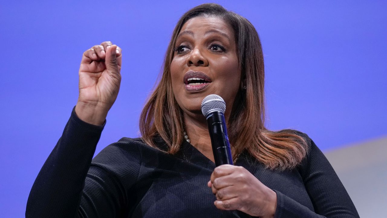Letitia James participates in the Global Citizen NOW conference in New York on April 28, 2023.