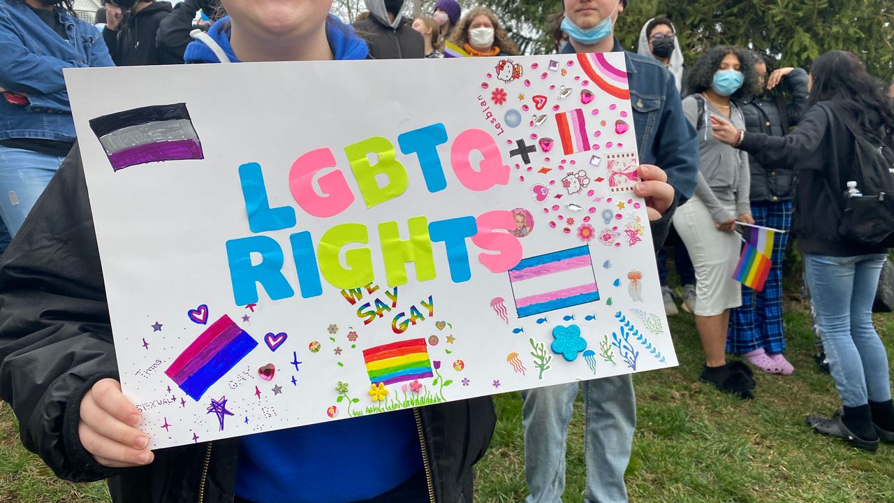 Students walk out to protest 'AntiLGBTQ' legislation