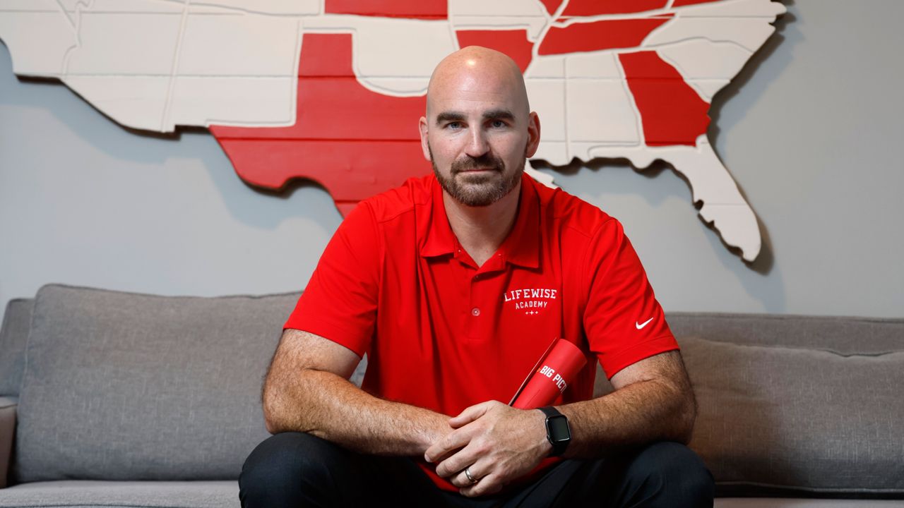 Joel Penton, founder and CEO of LifeWise Academy, poses at LifeWise Academy offices Thursday, May 30, 2024, in Hilliard, Ohio. 