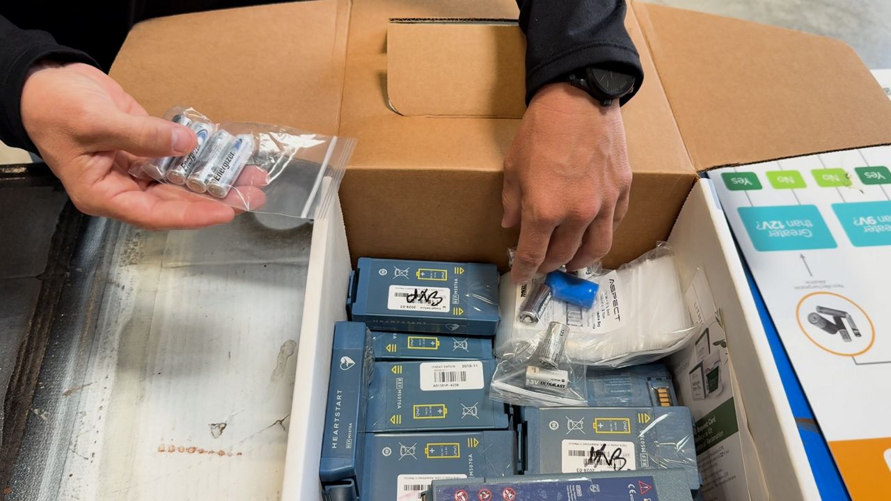 Lithium battery recycling at the Lakewood Recycling Center (Katie Priefer)