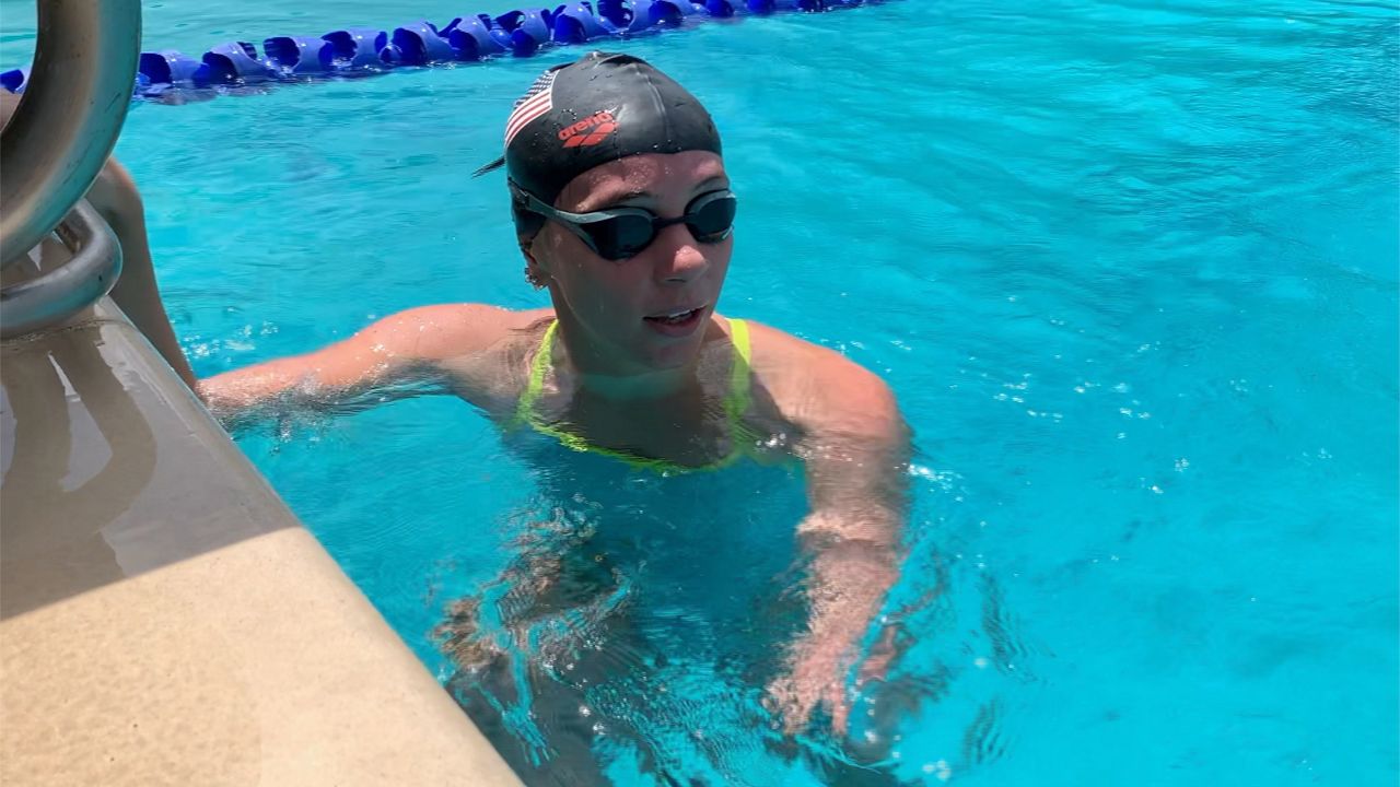 Lizzi Smith trains in this image from July 2021. (Spectrum News 1/Adam Rossow)