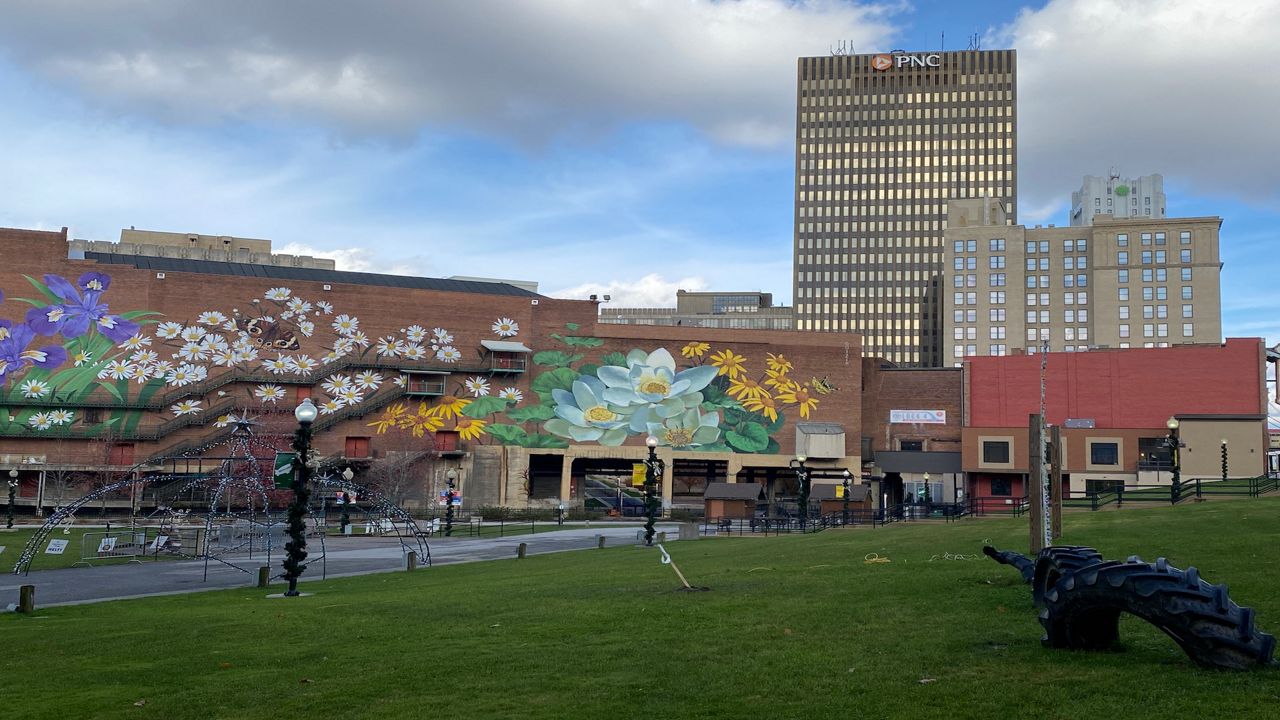 The project at Lock 3 Park will transform the city-owned gathering space into a destination with shade trees, seating, performance spaces and other amenities. (Spectrum News 1/Jennifer Conn)