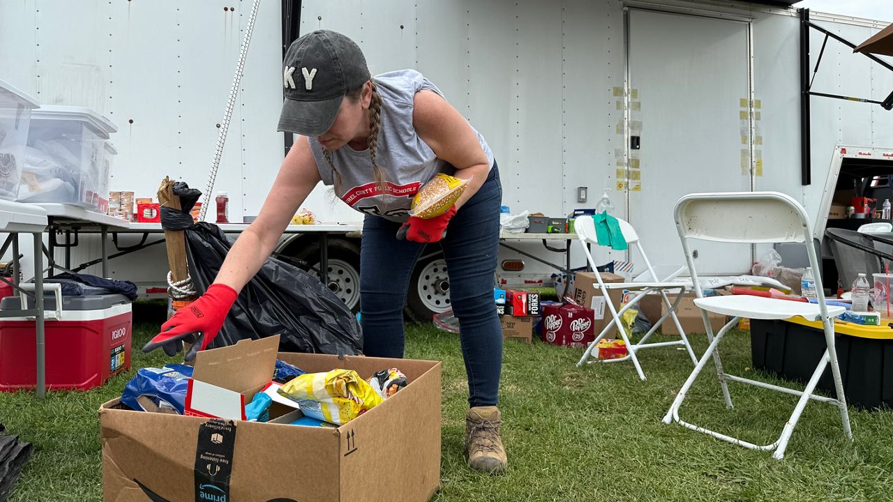 Volunteers clean up Finley Trailer Park after devastating storm