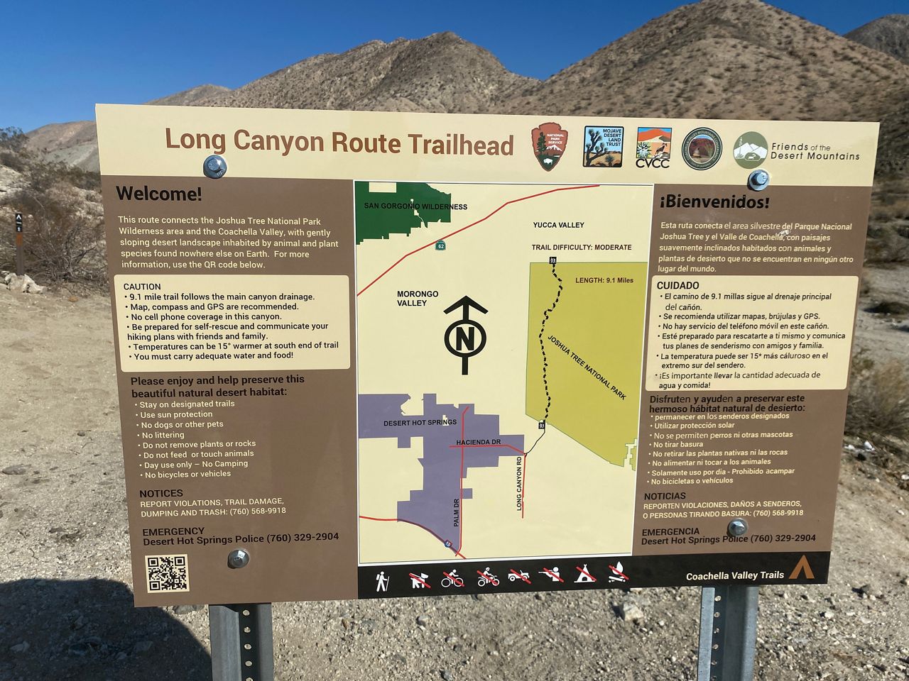 Long Canyon Trailhead linking to Joshua Tree now open