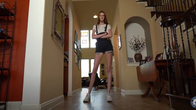 World record holder Maci Currin appears at home in this video still. (Guinness/YouTube)