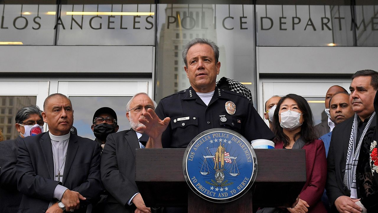Los Angeles Police Department Chief Michel Moore. (AP Photo/Mark J. Terrill, File)