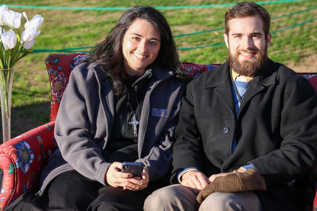 Pictured is Irving residents Edgar Morgan and Miriam Barbato. (Stacy Rickard/Spectrum News 1)