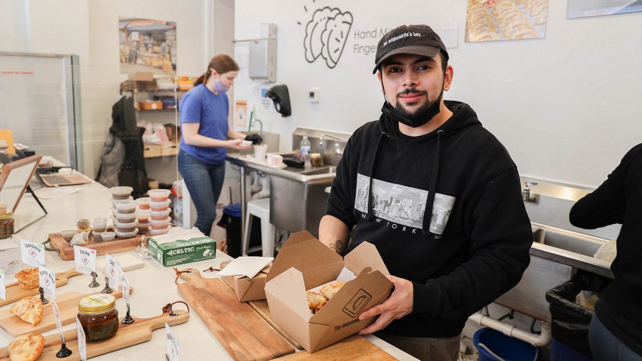 Lucas Nunez, one of the operators of The Empanada's Box. It was one of the first graduates of the Findlay Launch program. (Photo courtesy of Findlay Market)