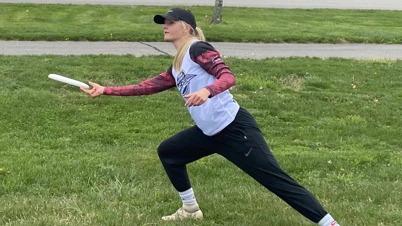 Lula Dutille, 18, of Lexington, will compete among the best players in the world Aug. 6-13 after being selected to represent Team USA at the 2022 World Flying Disc Federation (WFDF) World Junior Ultimate Championships in Wroclaw, Poland. (Spectrum News 1/Brandon Roberts)