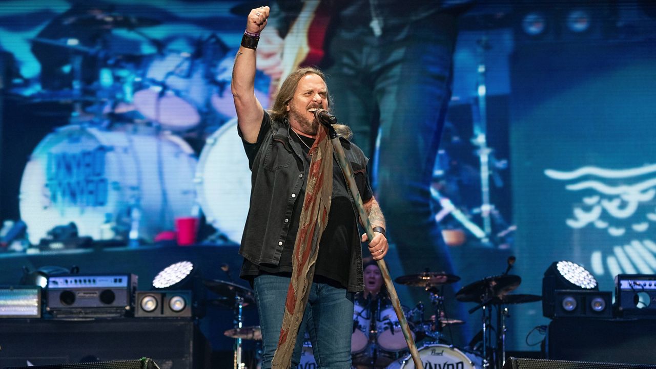 Johnny Van Zant of Lynyrd Skynyrd performs at Welcome to Rockville at Daytona International Speedway on Sunday, Nov. 14, 2021, in Daytona Beach, Fla. (Invision/AP/Amy Harris/)