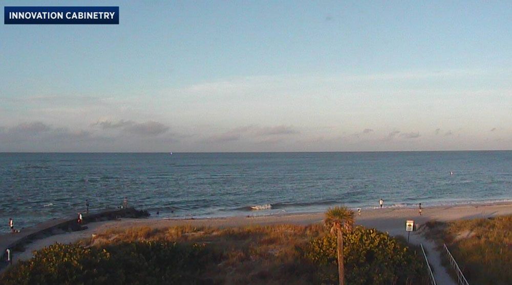 Saturday morning at Madeira Beach in Pinellas County. (Sky 9)