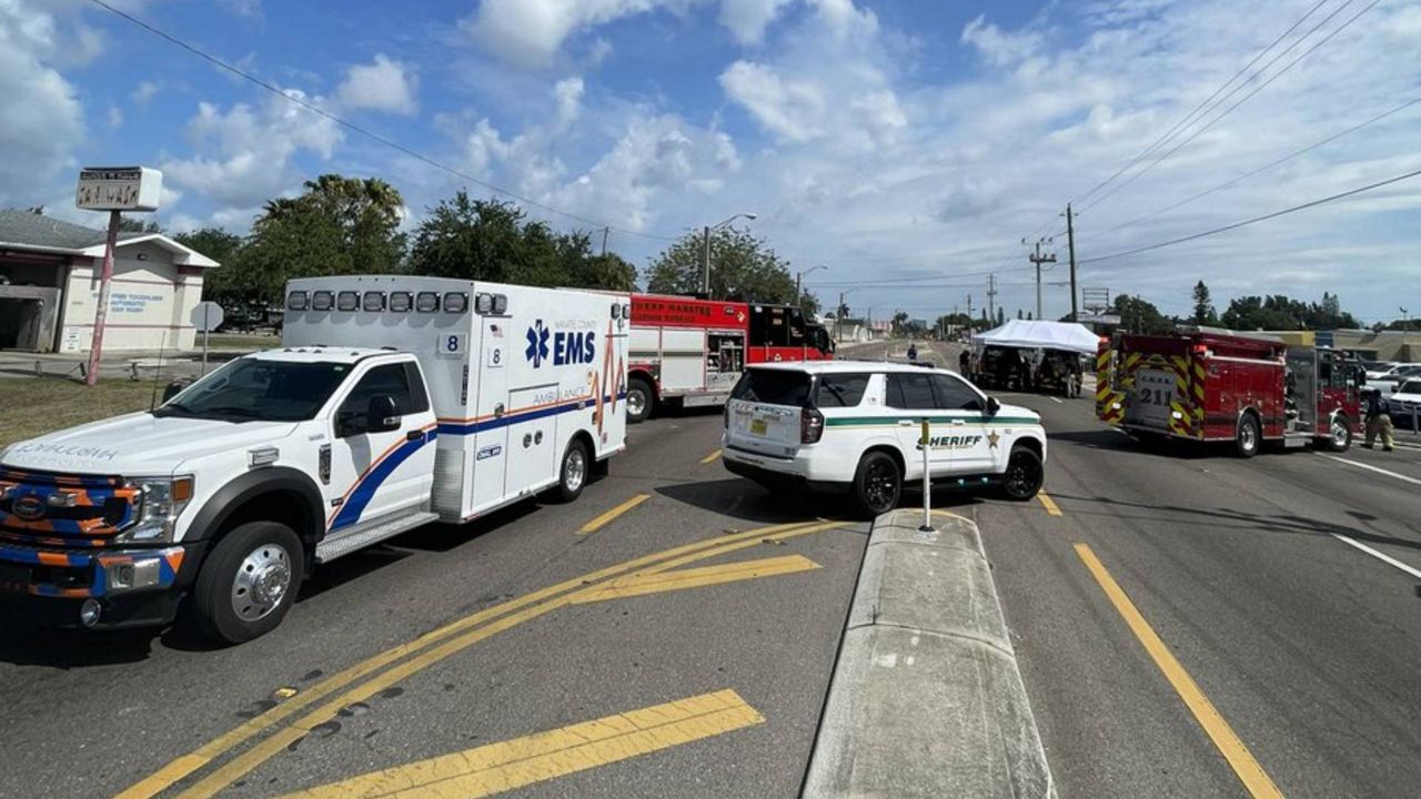 Manatee County officials assisted with the evacuation of Bradenton residents while trying to handle a gas leak. (Photo: Manatee County Government Public Safety Department)