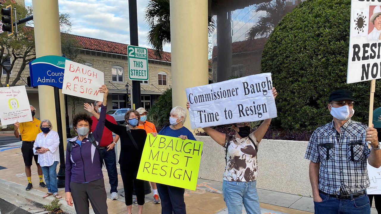 Manatee County commission protest
